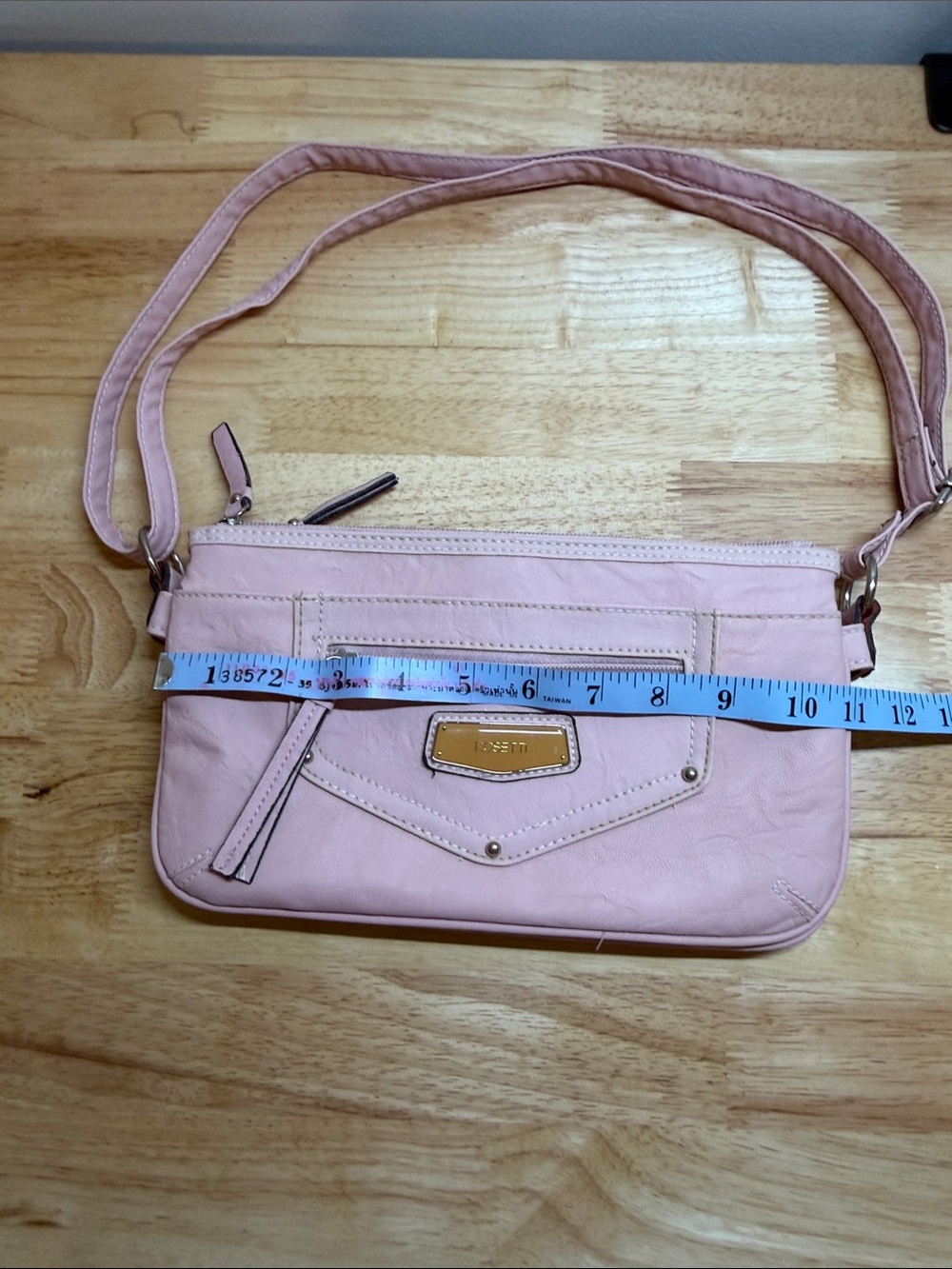Rosetti Light Pink Crossbody Bag with Front Zip Pocket - Picture 6 of 10